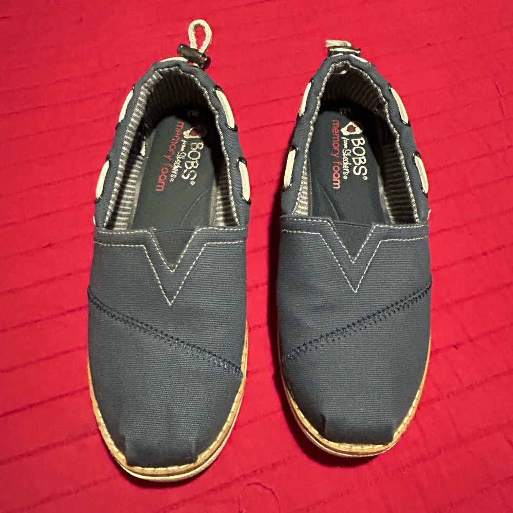 Sketchers BOBS Women Chill Luxe-Industrial Canvas Slip On 33382/nvy Nave COMFORT